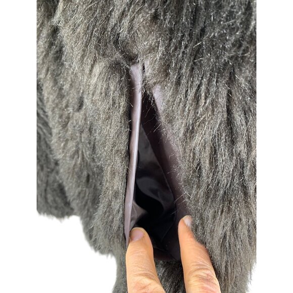 New Laura Lane Choc Brown Faux Fur Vest 3X Plus Full Zip Pockets - Picture 10 of 11